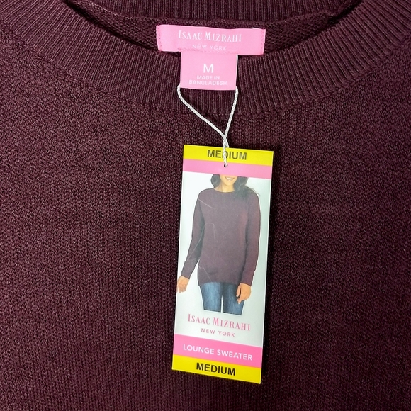 NWT Isaac Mizrahi Merlot Women's Sweater - Picture 3 of 3